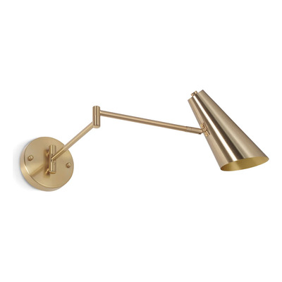 Aplique Doble Brazo Dorado Apto Led Pared Deco Diseño Dorado