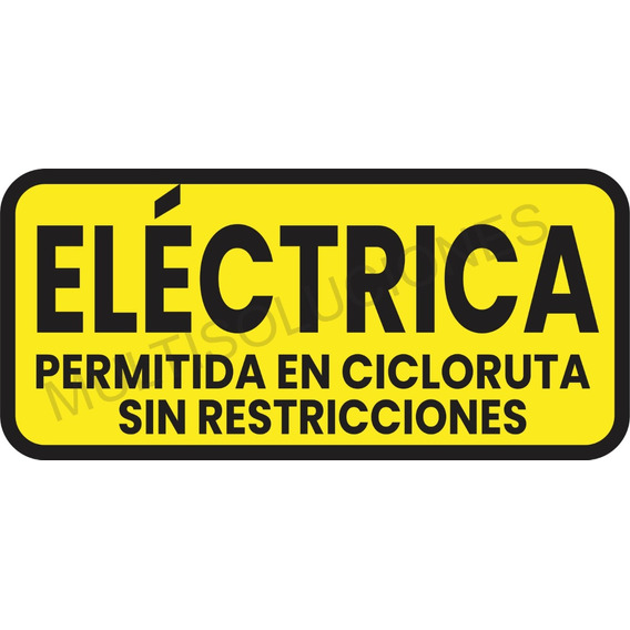 Placa Aviso Eléctrica Personalizada Bicicleta Moto 20x10 Cms