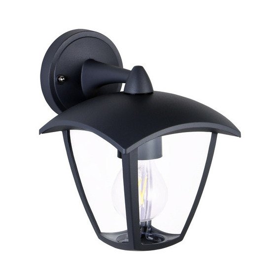 Lámpara Tipo Farol De Sobreponer Para Muro, 6043/ne, Calux Color Negro