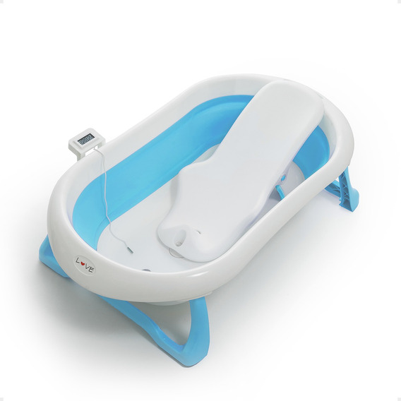 Bañera Plegable Reductor Para Bebe Con Termometro Digital