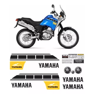 Kit Completo Adesivo Yamaha Tenere 250 2012 Azul Tnr003 Cor Adesivo Lateral