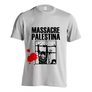 Remera Massacre Palestina #02 Rock Artesanal Planta Nuclear