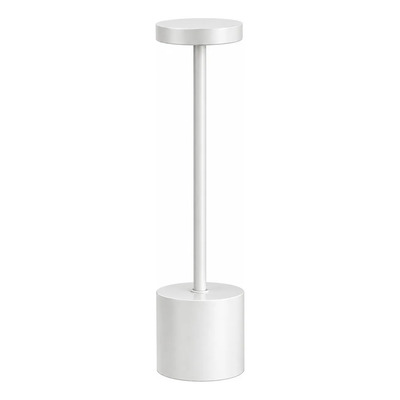 Lampara Velador Tactil Blanco Cct Deco Moderno Luz Desing Blanco
