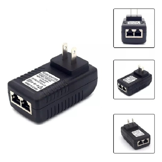 Poe Adaptador 48v 0.5a Inyector Lan Ac220v Camaras Antenas