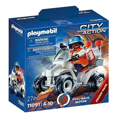 Figura Armable Playmobil City Action Rescate Speed Quad 3+ Cantidad de piezas 27