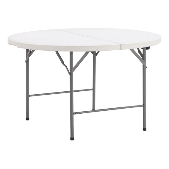 Mesa Plegable Redonda 122x74 Cms Blanca Northwest