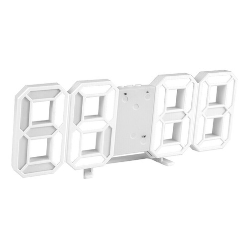 Reloj de mesa   digital Fliperex LED  color blanco 