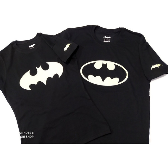 Duo Playeras Batman Brilla En La Oscuridad