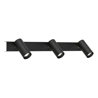 Aplique 3 Luces Nachos Led 20w Bco Ng Cabezal Movil 20303 Rd Negro