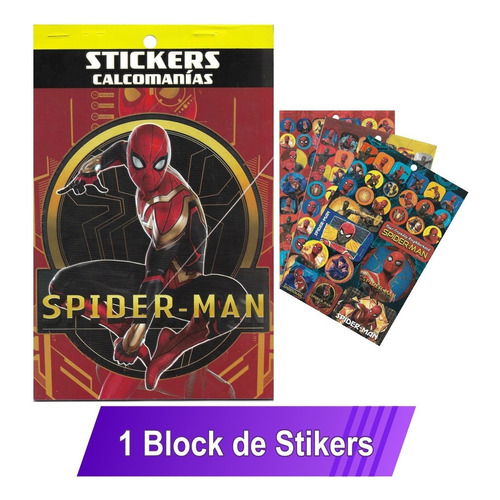 Block De Stickers 250 Calcomanías Spider-man / Spiderman77 Color Spider Man Diseño impreso Spiderman