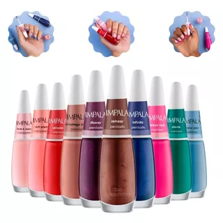 Esmalte Impala Coleção A Cor Da Sua Moda 4*kit C/10 Esmaltes