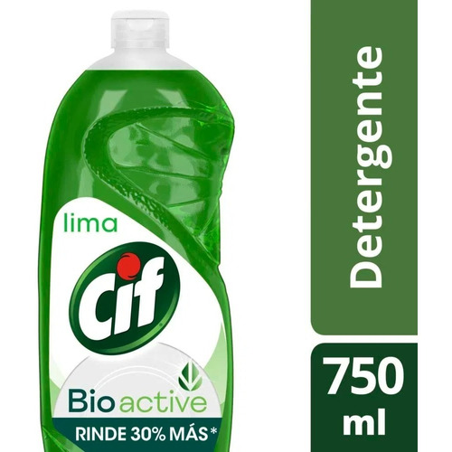Detergente Cif Bioactive Lima Botella X 750 Ml