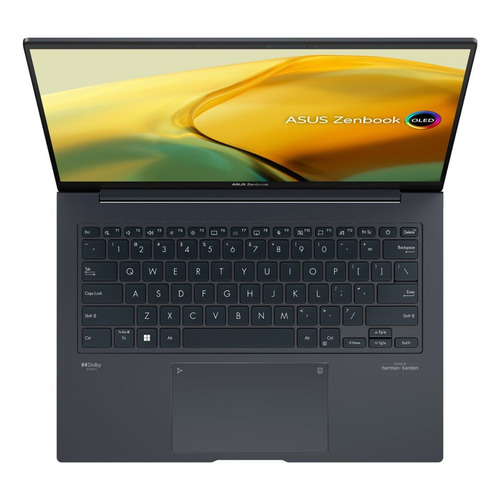 Laptop  Asus ZenBook Q420VA-EVO.I7512 gris táctil 14.5", Intel Core i7 13700H  16GB de RAM 512GB SSD, Intel Iris Xe Graphics 120 Hz 2880x1800px Windows 11 Home