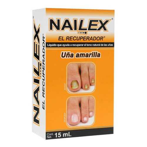 Nailex Líquido Recuperador De Tono Para Uña Amarilla 15ml Color Sin color