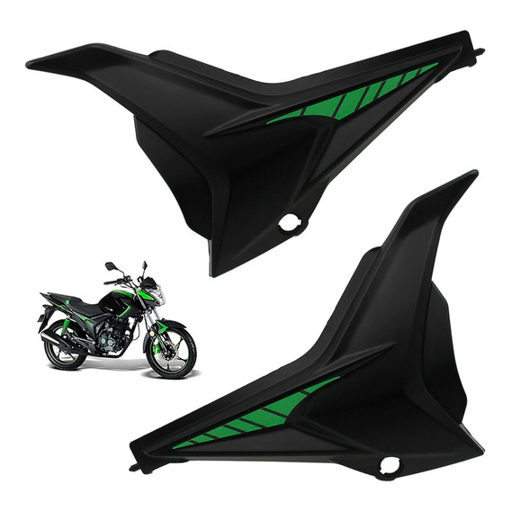 Cubiertas Laterales Negro-verde Moto Italika 150z 2014-2016