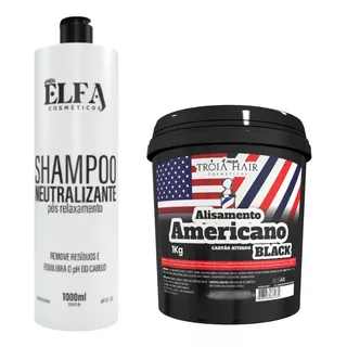 Alisamento Americano Black + Shampoo Neutralizante Lisstreme