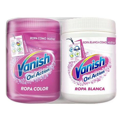 Vanish Pack 2 Quitamanchas Polvo Ropa Color + Blanco 450 Gr