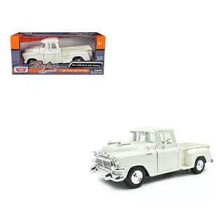 Gmc Blue Chip Pickup 1957 Blanco Motor Max Escala 1/24 Nuevo