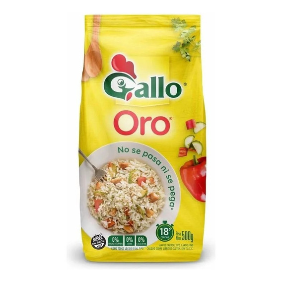 Arroz Gallo Oro No Se Pasa Ni Se Paga 500gr