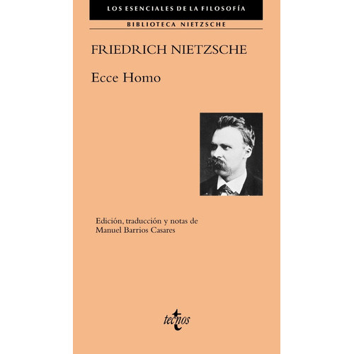 Ecce Homo, De Friedrich Nietzsche., Vol. 0. Editorial Tecnos, Tapa Blanda En Español, 2017