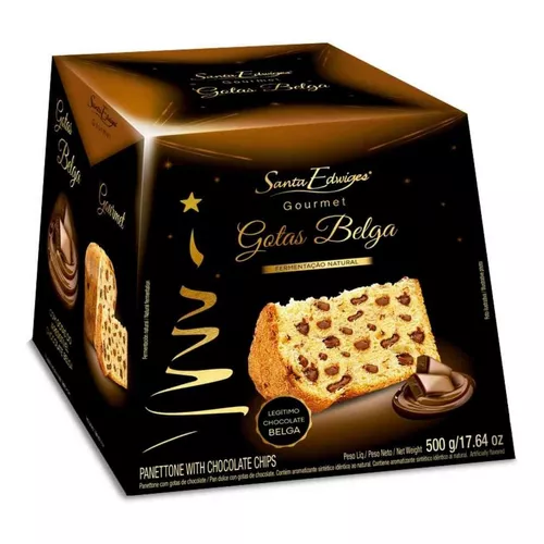 Panettone Goumert Gotas Chocolate Belga Legitimo Fofinho Org