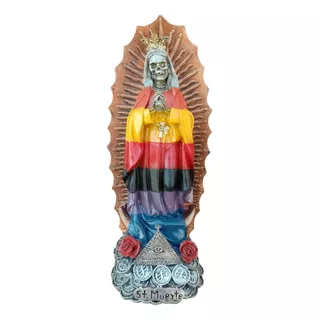 Escultura Santa Muerte Virgen Figura Resina 31cm Curada