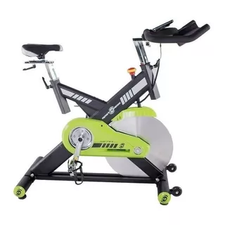 Bicicleta Spinning Siena Estática De Banda Volante 20kgs Gym Color Verde