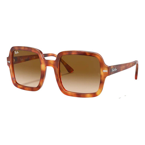 Anteojos de sol Ray-Ban RB2188 Standard con marco de acetato color gloss tortoise, lente light brown de cristal degradada, varilla gloss tortoise de acetato