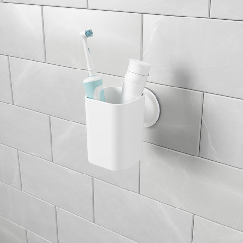 Soporte para cepillos de dientes con ventosa blanco - Umbra Flex