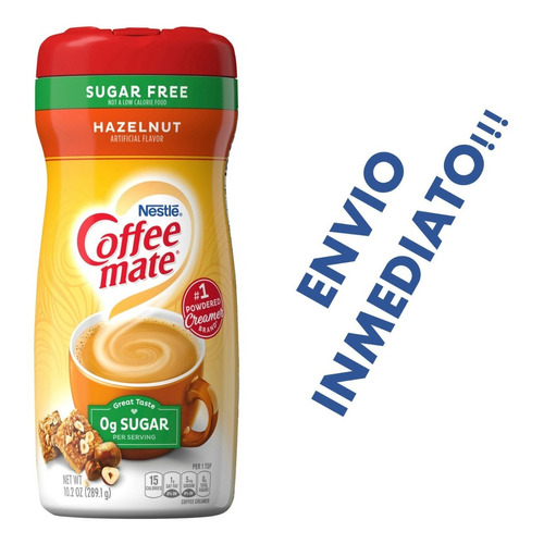 Coffee Mate Sugar Free Hazelnut 289.1 G Importado