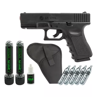 Pistola Airgun Co2 G11 Wingun 6.0mm + Coldre + Kit Munição