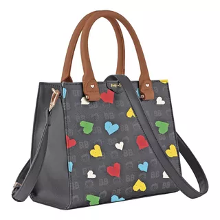 Bolsa Mini Betty Boop Tiracolo Coração Alça Transversal Mão Cor Preto-vermelho