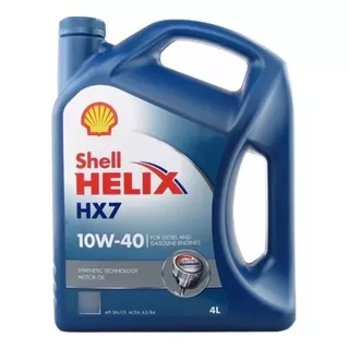 Aceite Shell Helix Hx7 Sn 10w40 4 Litros