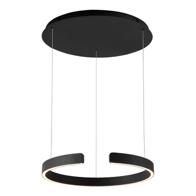 Colgante Led Toluca Simple Negro 50w Aluminio Moderno