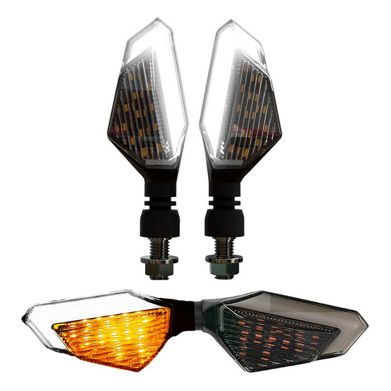 Direccionales Moto Led X2 Bicolor Par Luz Direccional Led