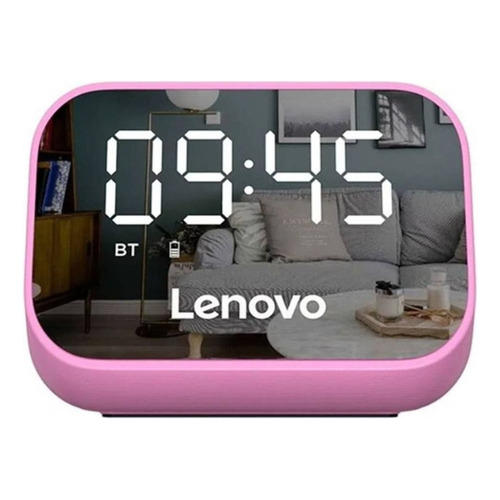 Parlante Altavoz Inalambrico Lenovo Ts13 Bluetooth Con Reloj Color Rosa