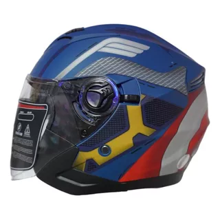 Casco Moto Edge Marvel Capitán América 3/4