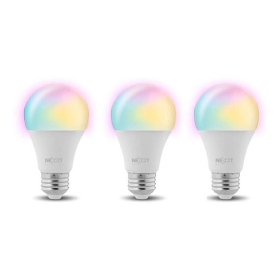 Lampara Led Bulb Nexxt Wifi Rgb 9w E27 220v Pack X3 Unidades