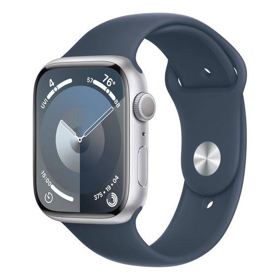 Apple Watch 9 Gps 45mm Deportivo Caja Aluminio Storm Blue Plateado Plateado Azul Tormenta