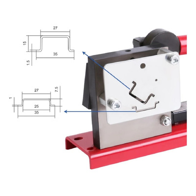 Cortadora De Riel Din Máquina De Corte 2 Tamaño 35x7.5mm