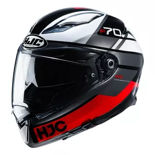 Capacete Hjc F70 Tino Preto Branco E Vermelho Tamanho Do Capacete 58