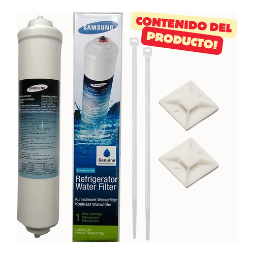 Filtro Purificador de Agua Marca Samsung Externo Modelo DA29-10105J Hafex/Exp Para Neveras y Nevecones