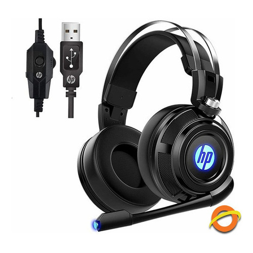 Headset Hp H200gs Black Wired 7.1 Audifonos Gaming Color Negro