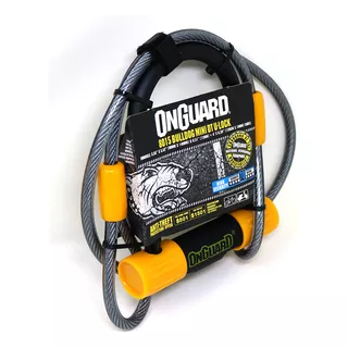 Candado Bicicleta Moto U Lock Con Linga Onguard Bulldog Mini Dt 8015