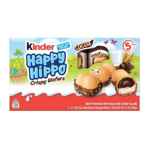 Kinder Happy Hippo Crispy Wafers Cocoa 103g Americano
