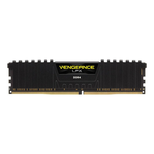 Memoria RAM Vengeance LPX gamer color negro 8GB 1 Corsair CMK8GX4M1D3000C16