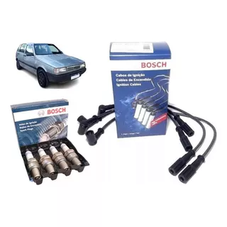 Kit Cabos Velas Bosch Fiat Uno 1.0 Fiasa 1993 A 2000