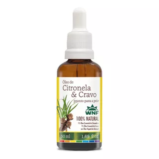 Óleo De Citronela E Cravo Pronto 50ml 100% Natural Wnf