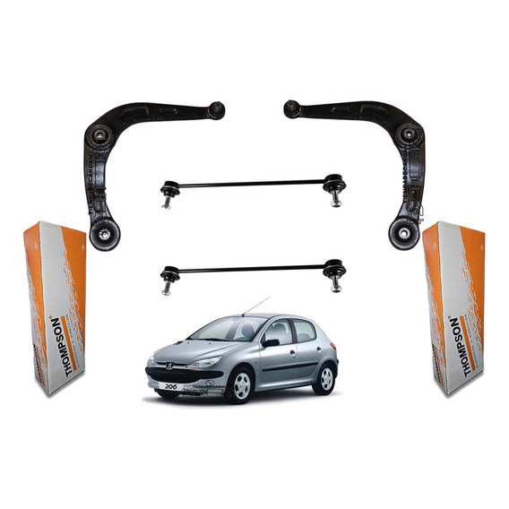 Kit X2 Parrillas C/ Bujes+ Rotulas+ Bieletas Peugeot 206/207