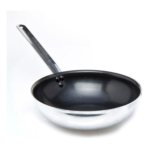 Wok Nº30 Gastronómica Acero 2mm Guadix Antiadherente Profesi Color Gris